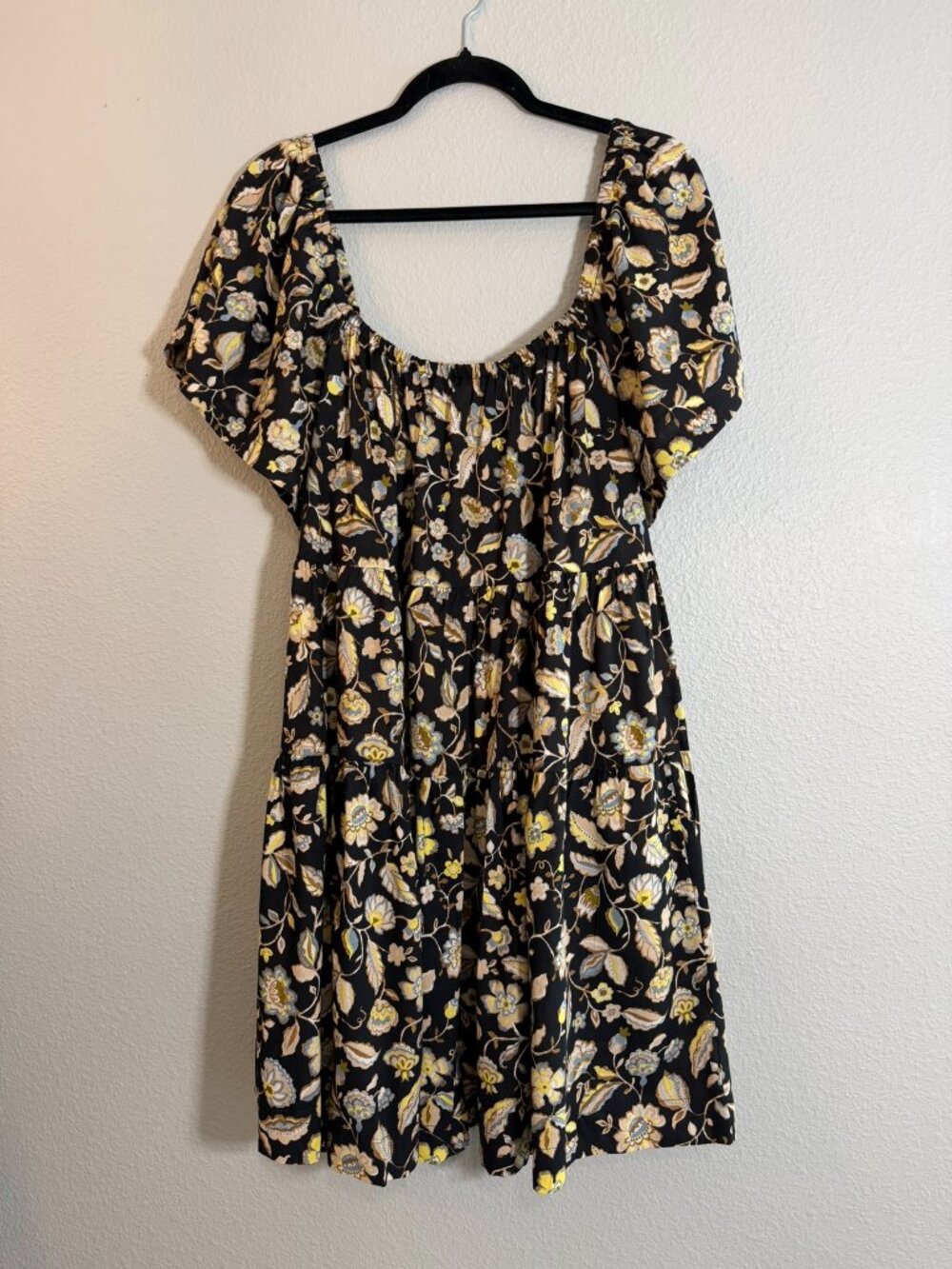 Old navy Floral Tiered Puff Sleeve Dress XXL